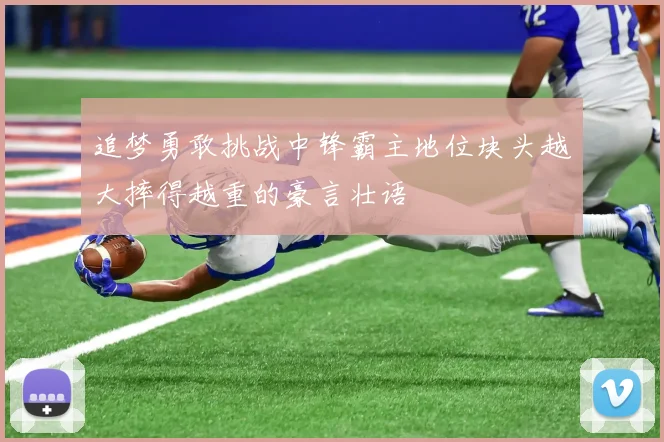 追梦勇敢挑战中锋霸主地位块头越大摔得越重的豪言壮语